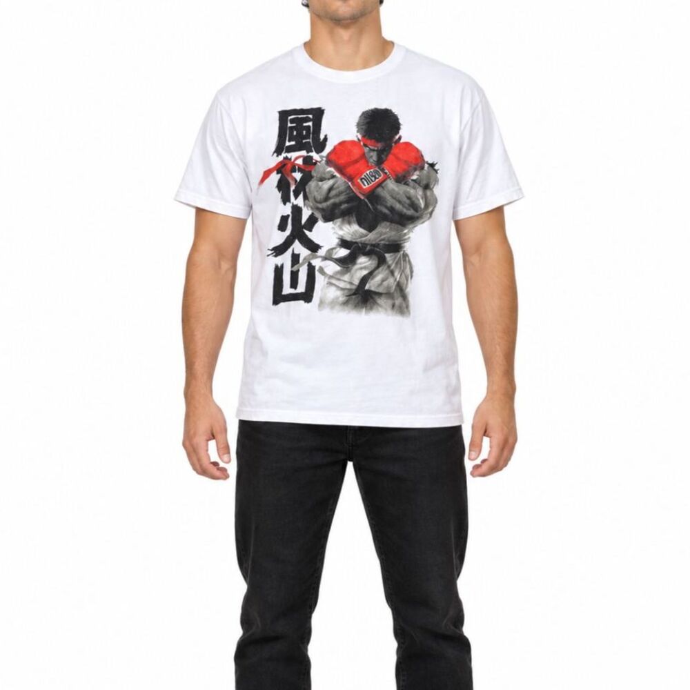 Bioworld Men’s Street Fighter V Ryu Graphic Tee | Size Large